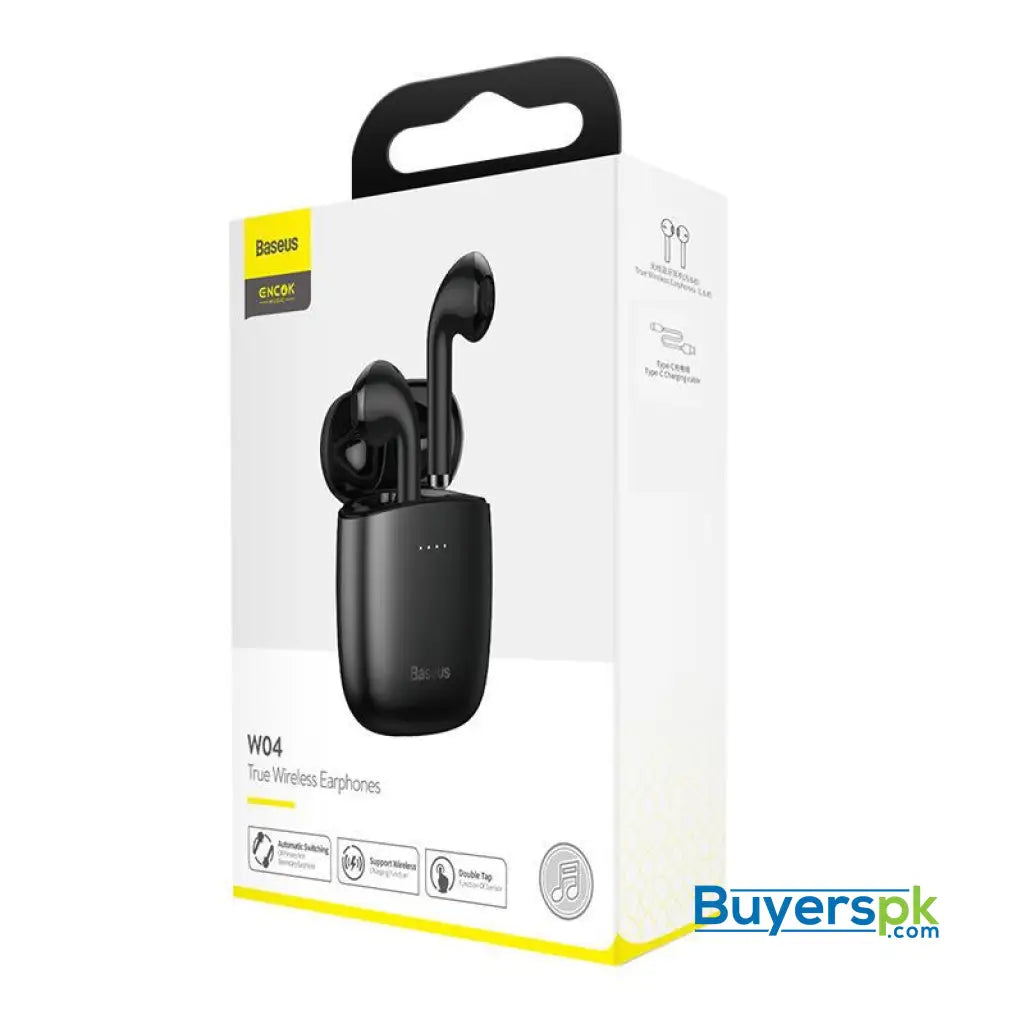 Baseus True Wireless Bluetooth Handsfree W04 Black - Headset Price in Pakistan Baseus True Wireless Bluetooth Handsfree W04 Black - Headset Price in Pakistan